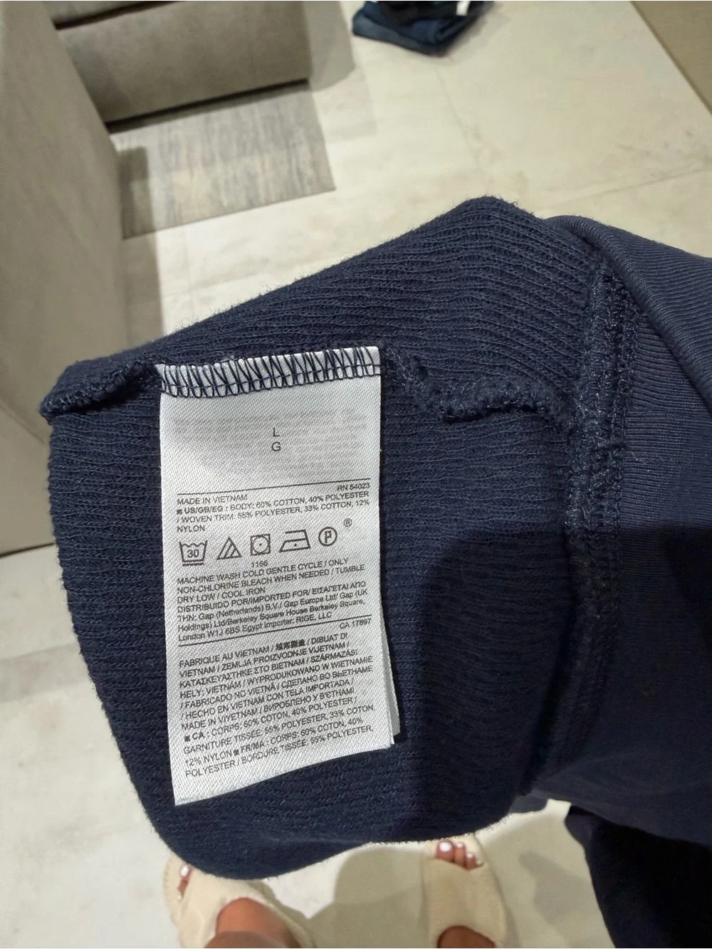 Banana Republic Navy Long-Sleeve Polo Knit
